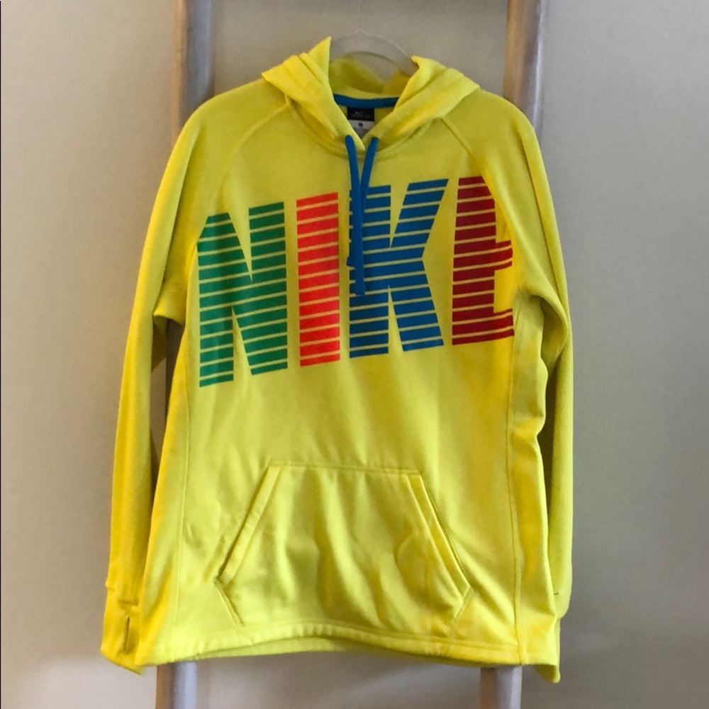 Nike Therma-FIT Yellow Hoodie Size M